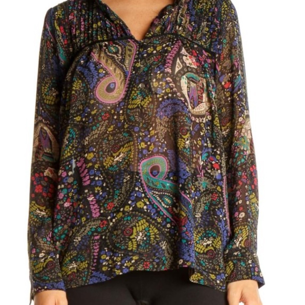 Anthropologie Dolan Odessa Paisley Blouse